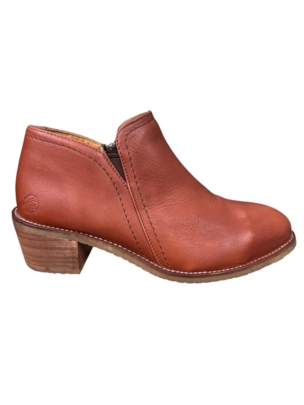 Xena Gravity Women’s Brown Leather Steel Toe Work Chelsea Boot Size US 9.5